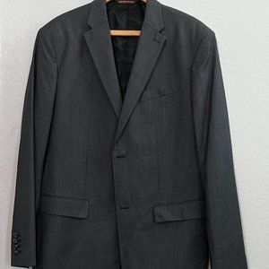 Perry Ellis Dark Gray Men's Pinstripe Jacket 46R